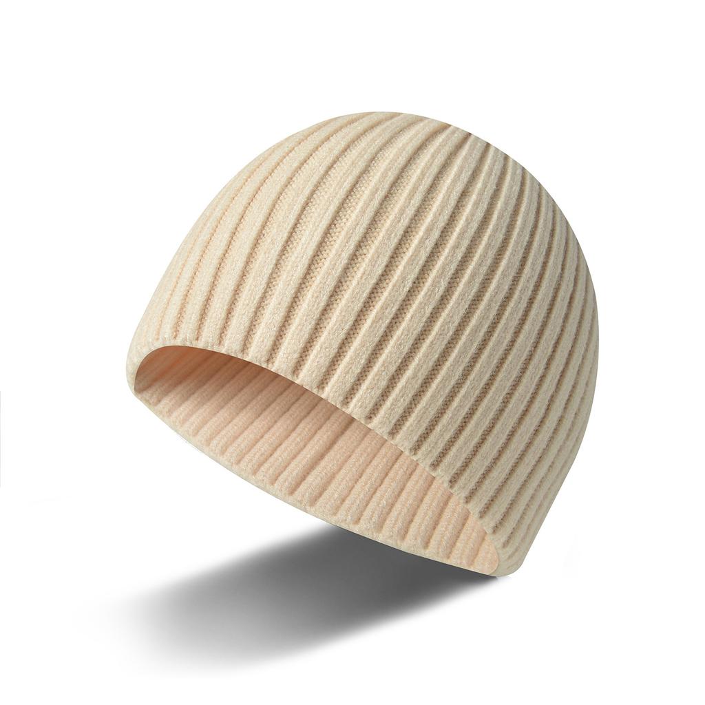 Autumn and winter men's and women's couples' wool hats, dome hats, solid-color men's hats, knitted hats, warm and trendy bald hats.