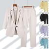 Women's Blazer Set 2pcs Business Suit Office Outfit Casual Jacket Pants