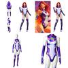 Teen Titans Starfire Cosplay Jumpsuit Halloween Kostüm Für Erwachsene Kinder 3D Druck Dehnbarer Atmungsaktiver Stoff