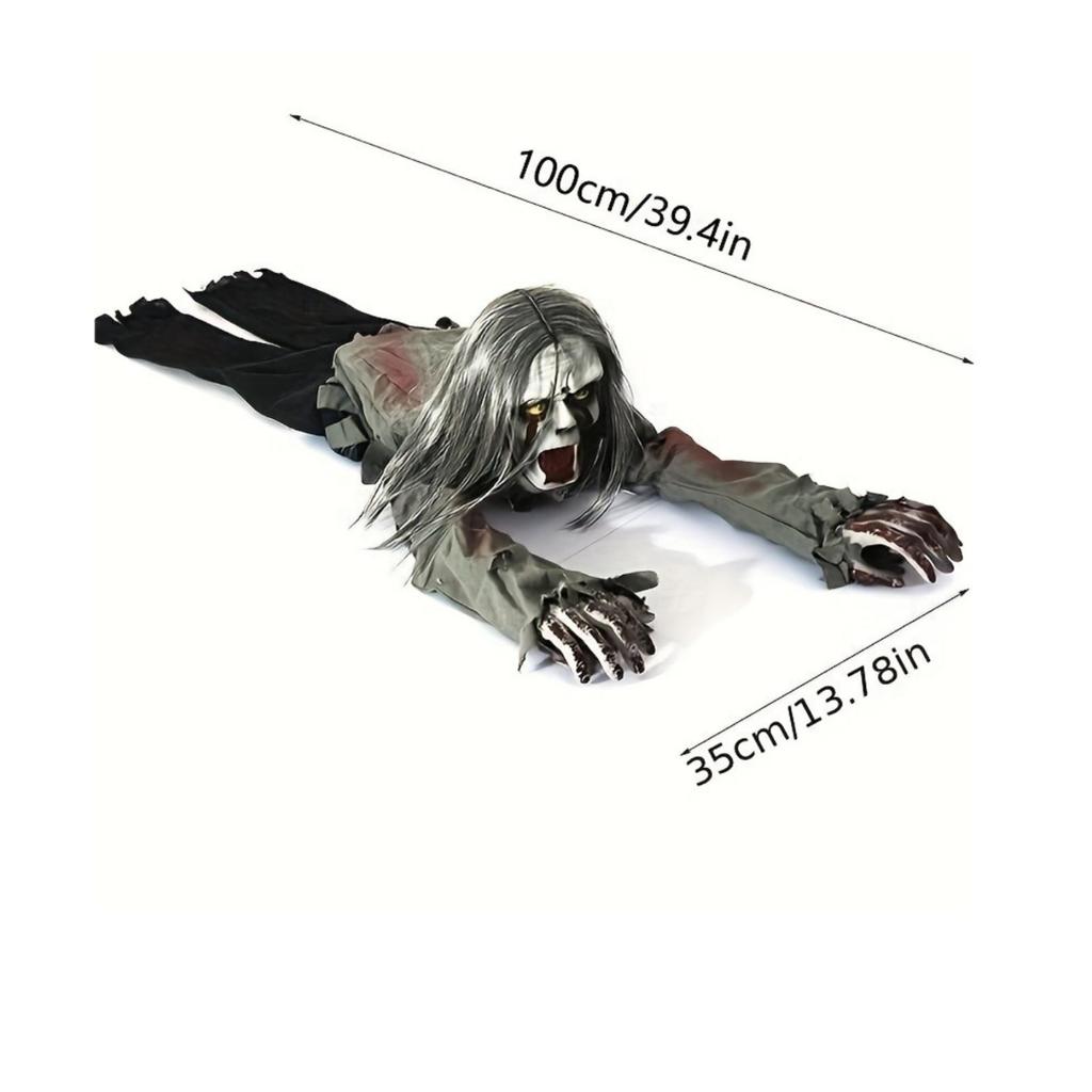 Crawling Ghost Decoration Creepy Animated Halloween Prop Large for Entryways