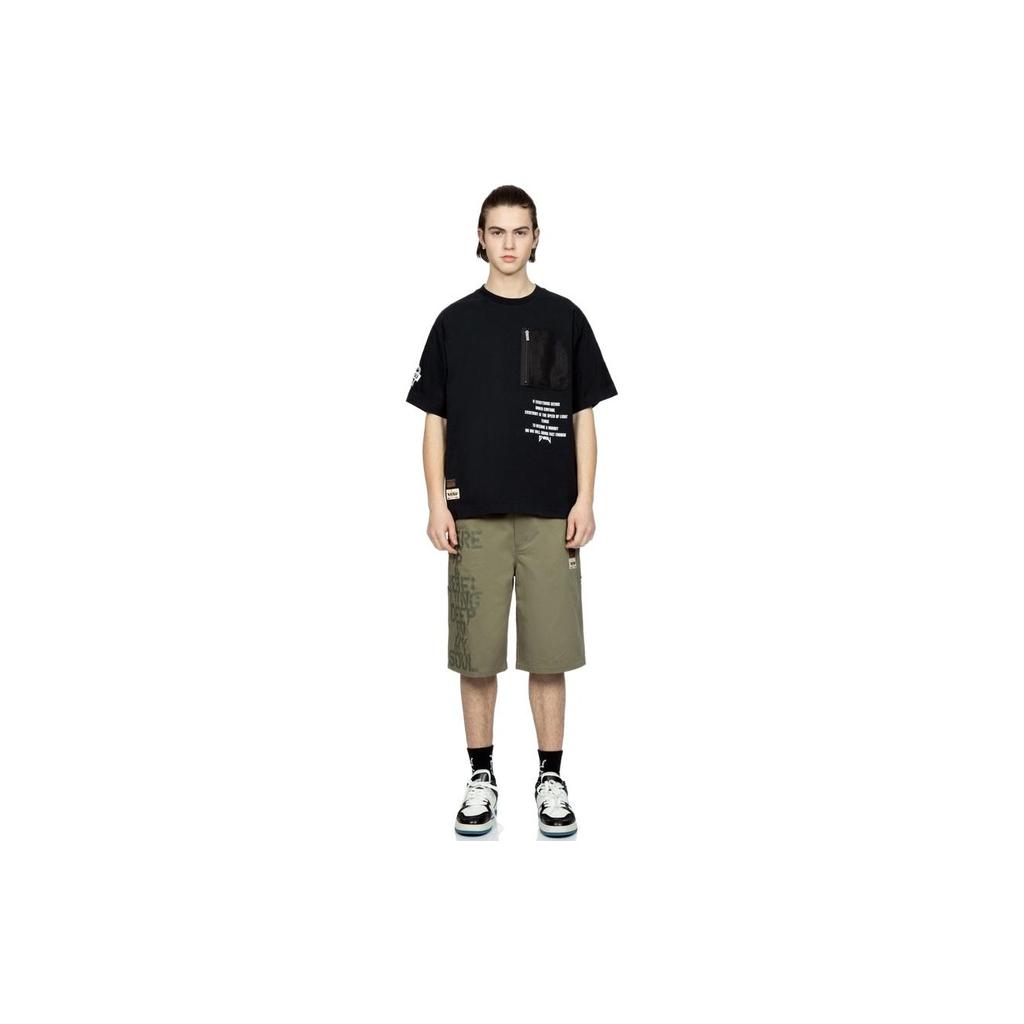 Evisu Letter Cartoon Pattern Round Neck Pullover Loose Short Sleeve T-Shirt Men Tops 2ESHTM3TS501LFCT