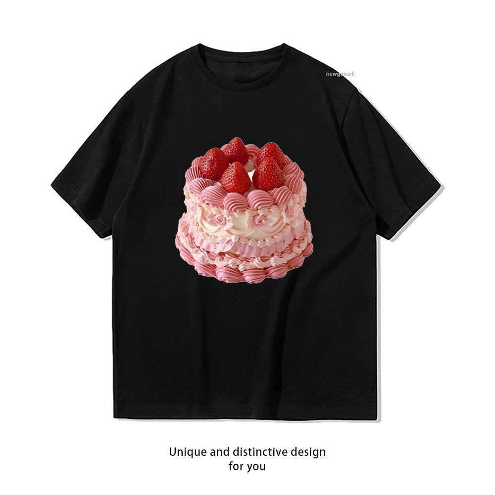 Lovely Princess Cake Tshirt Unisex Unisex Casual Cotton Graphic T Shirts Adult Streetwear Camisetas Tops Tee Shortsleev