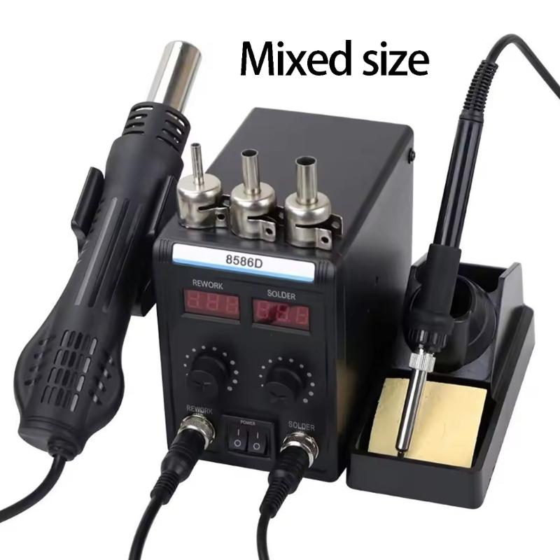 Soldering Station with Double Display and Adjustable Temperature 100°C-450°C Hot Air Rework Station LED