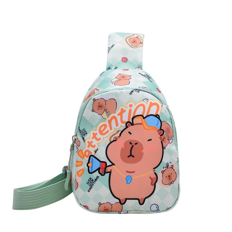 Kids' Cartoon Capybara Crossbody Bag: Lightweight Mini Coin Purse for Boys and Girls