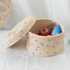2pcs Sturdy Cotton Rope Storage Baskets With Lid Designs for Keeping Living Space Neat and Tidying Household Use