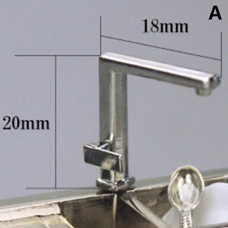 New 1/6 Scale Miniature Kitchen Sink Lavatory Wash Basin Faucet For Blyth Barbies Dollhouse Furniture Toys Accessories