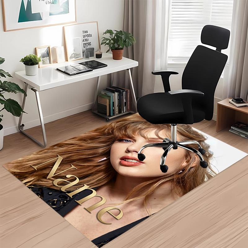 Custom Name Taylor Printed Carpet Rug For Office Chair Living Room Bedroom Kitchen Room Decor Gifts