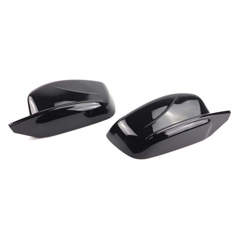 Carbon Fiber Style Black Rearview Side Mirror Cover Caps for BMW 5 Series E60 E61 E63 E64 2004-2008 New M Design