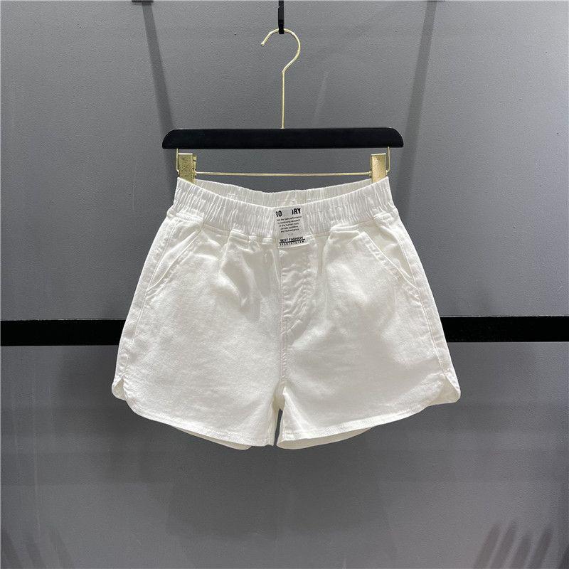 

ZZ Women s Plus Size Candy Color Elastic Waist Loose A-Line Shorts 4XL (suggested 250-300 jin)