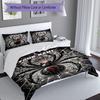3PC Custom Name Dark Spider Web Art Bedding Set Duvet Cover Closure Includes 1 Duvet Cover & 2 Pillowcases for Bedroom