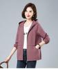 Women's Plus Size Hooded Short Jacket - Casual Spring/Autumn Outerwear for Middle-Aged Women