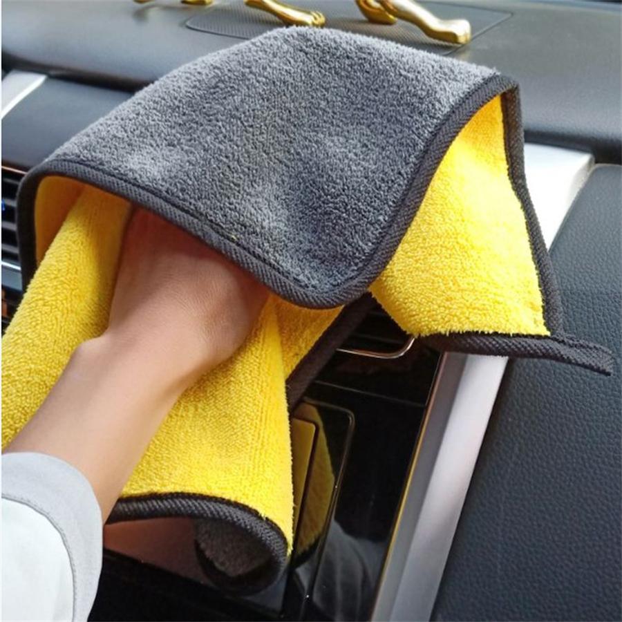 10Pcs Extra Soft Car Wash Microfiber Towel 30x30/60CM Car Cleaning Drying Cloth Hemming Car Care Cloth Detailing Car Wash Towel