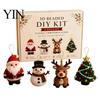 Kleberloses Perlen-Set 3D Perlen-DIY-Set, Lebensechtes Weihnachtstier-Bastelset, Perlenkatze Handgemachtes Einfaches Stickset für Kinder und Erwachsene Festlicher Feiertag