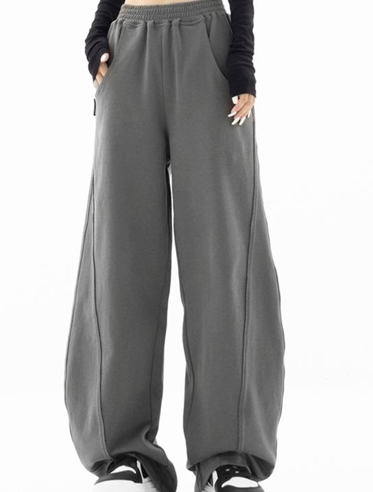 Casual Trousers Wide Leg Pants Moderate Elasticity