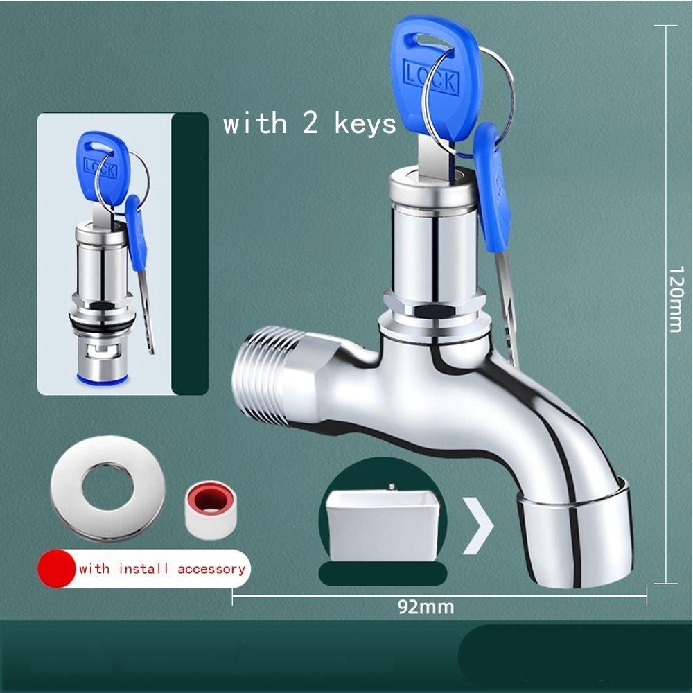 20mm Lockable Faucet Alloy Sink Tap High Quality Anti-theft Faucet Outdoor