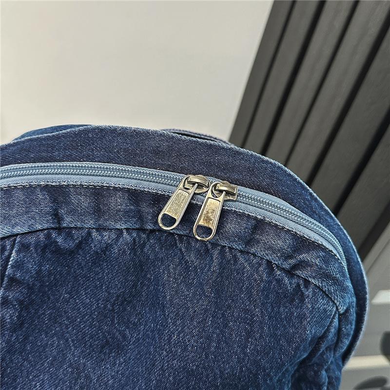 Džínový batoh Ležérní styl Unisex Školní taška Módní cestovní batoh