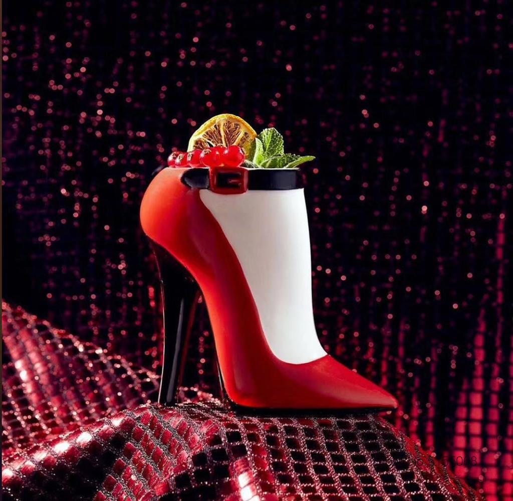 Red High Heels Ceramic Tiki Mug For Women Bar Restaurant Creative Female Drinking Cup Sexy Ladies Cocktail Glass Dropshipping