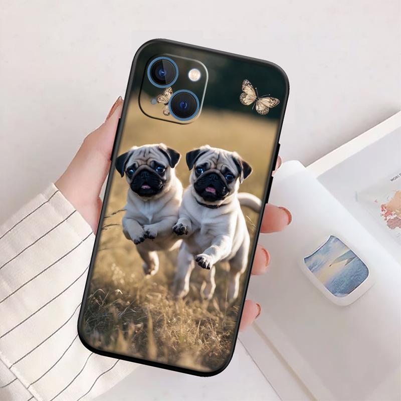 Cute Pug Dog Phone Case for Samsung Galaxy A11 A12 A13 A15 A52S A53 A55 A56 A70 A71 A72 A73 F06 F16 F56 A32 A33