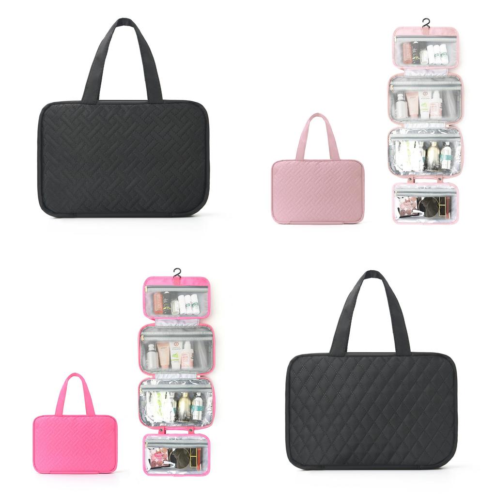 Polyester Travel Toiletry Organizer With Multiple Compartments For Packing Convenience