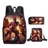 Deadpool 3pcs Student School Bag Backpack Lunch Bags Pencil Case Gifts Kids