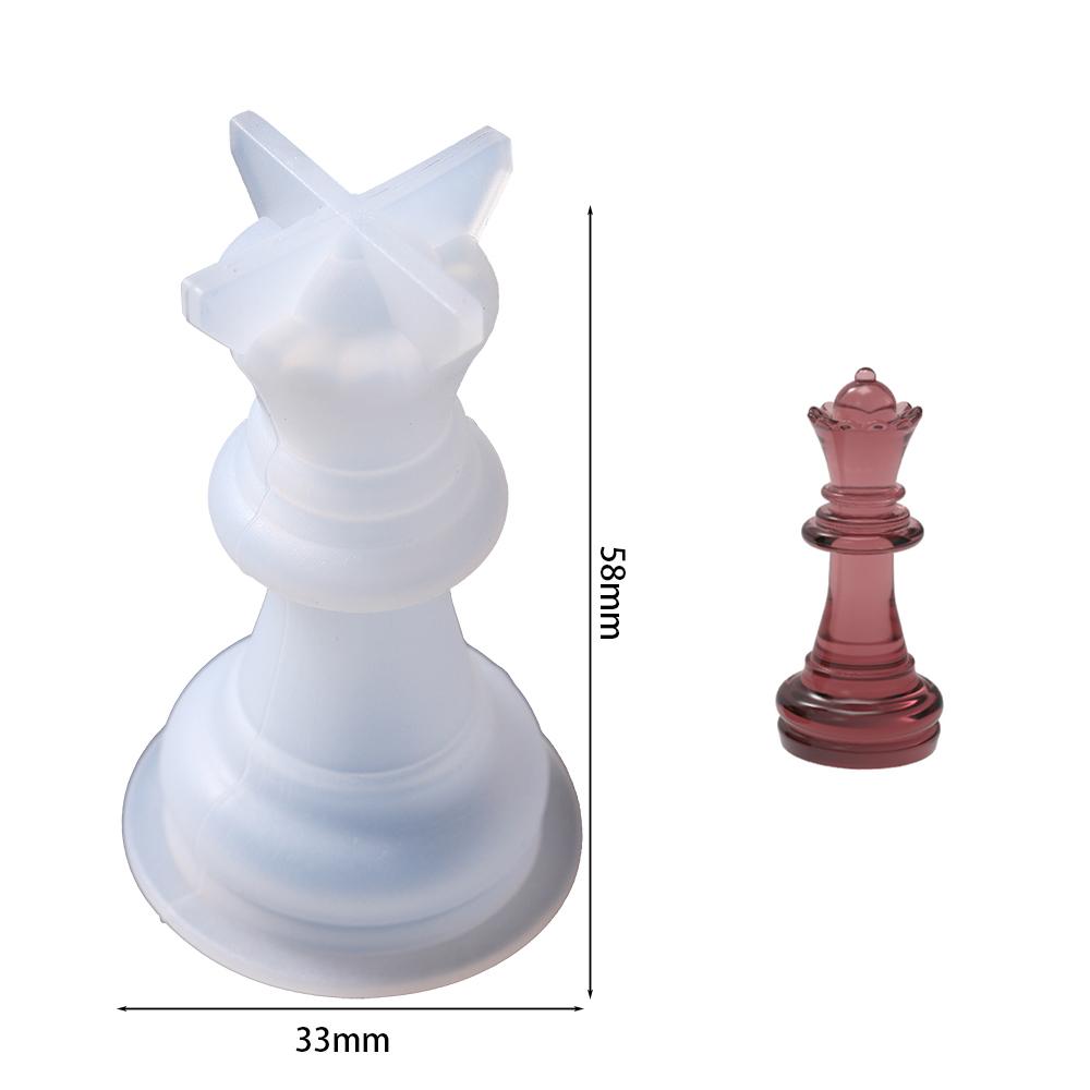 3D Chess Piece Silicone Mold International Chess Queen King Epoxy Resin Casting Mould for DIY Crystal Epoxy Resin Crafts