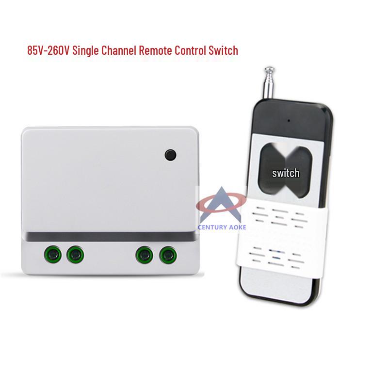AC220V Wireless Single-Circuit Controller: Learning Code Receiver for Light, Appliance, or Motor Power Switching
