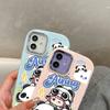 For iPhone 15 14 13 11ProMax 14 15 16 Samsung S25 S24 S23 S22 Redmi 10 13 14C Cartoon Black Cat Silver Edge Soft Liquid Silicone Protective Casing
