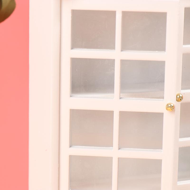 1:12 Dollhouse Miniature White Wood Cupboard Shelf Furniture Model
