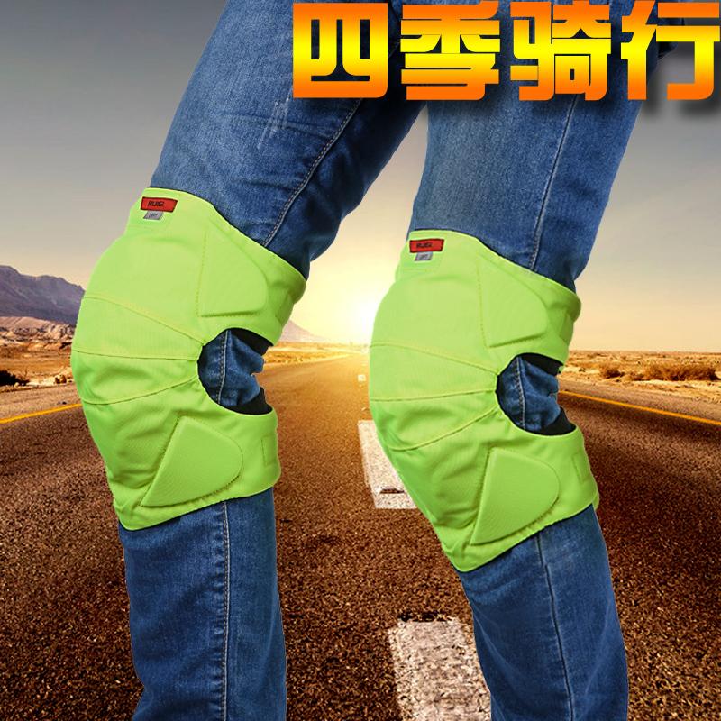 RUIGI Motorcycle Knee Guard Removeable Washable Kneelet Knee Pads CE Fluorescent Green Reflective Labels Knee