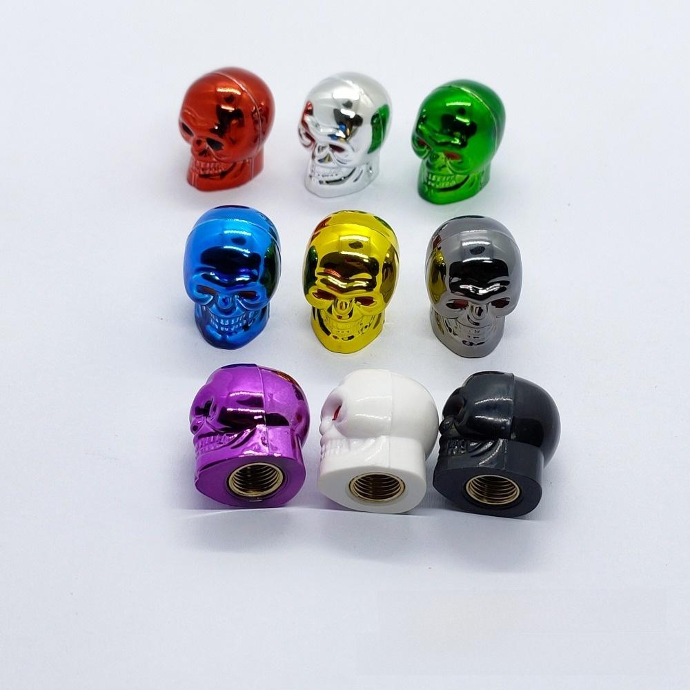 1Pc Antirust Copper Core Bike Tires Valve Caps Skull Style Tire Valve Cap Valve Stem Cap  Motorcycle