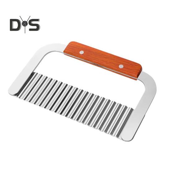 

1/2 шт. Картофельная ломтерезка, волнистый резак из нержавеющей стали, волнистый резак для картофеля фри, овощерезка, кухонный измельчитель 1pc