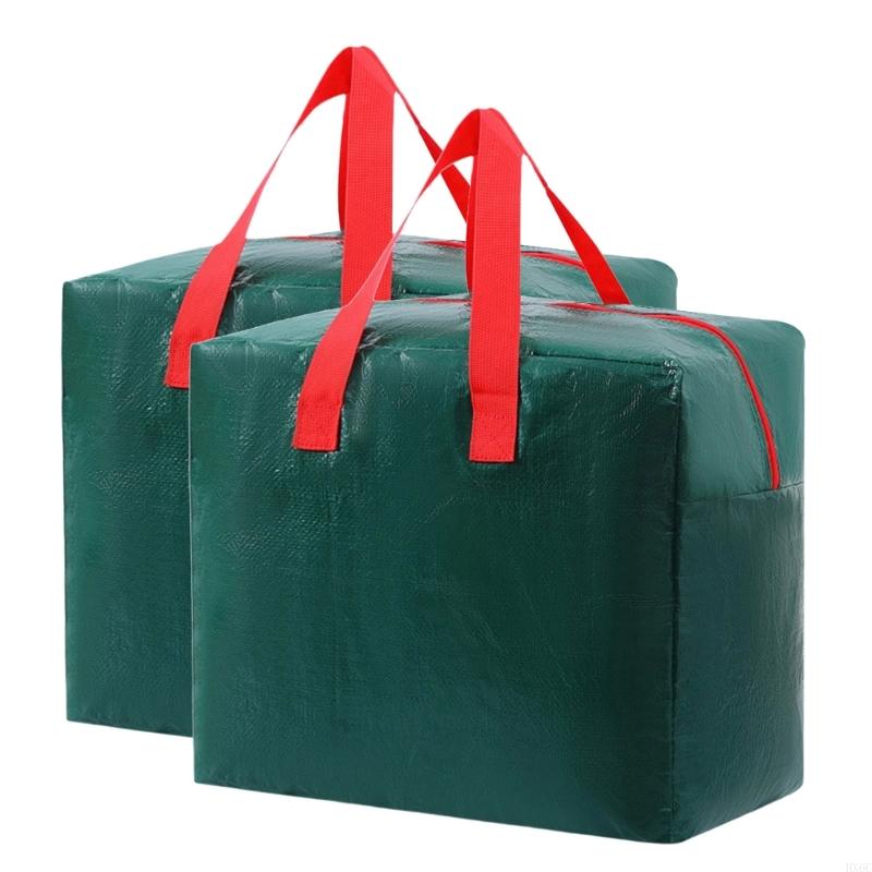 Christmas Decoration Organizers Waterproof PE Fabric Storage Bag with Handles HX6C