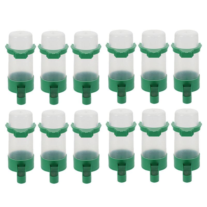 16Pcs Automatic Bird Water Dispenser Cups 60Ml Plastic Spillproof Drinkers for Cage Clean Water Supply Parrot Small Bird Feeder