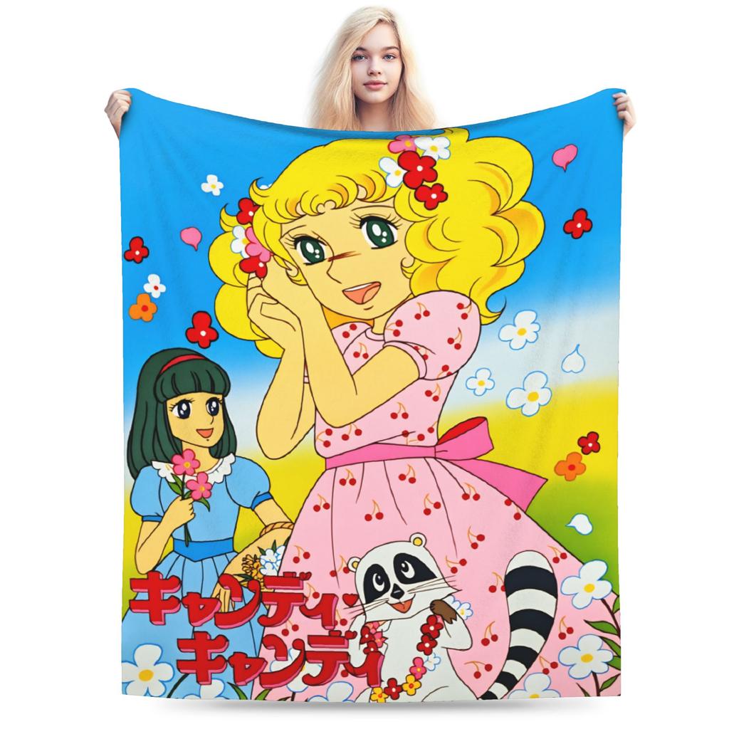 Anime Candy Candy Blanket Quality Soft Warm  Throw Blanket Winter Child Couch Bed Pattern Bedspread
