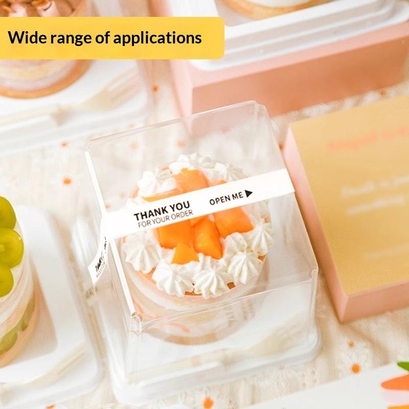 Shipping Lable Tape Take-Out Sticker Thank You White Color Baking Bottle Coffe Cup Seal Adhesive Stickers Packaging Tape
