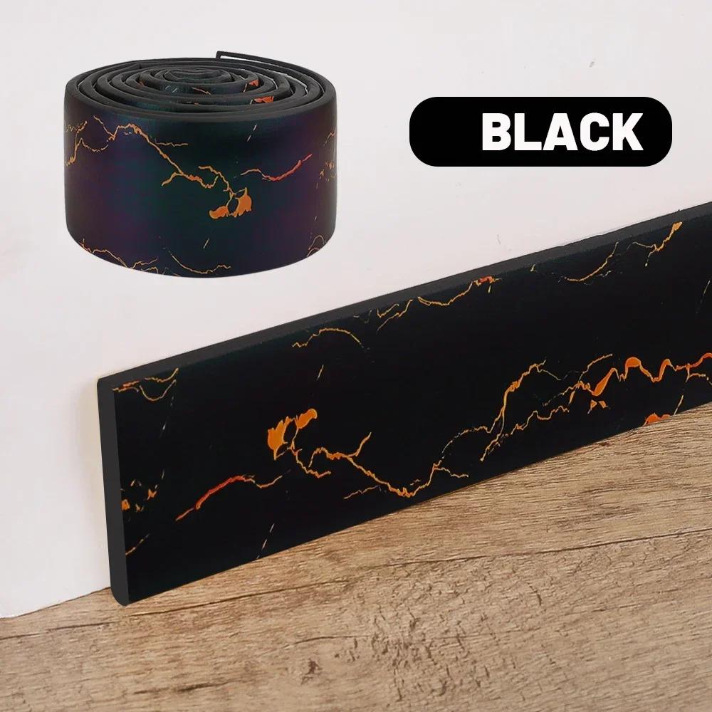 Self Adhesive Skirting Line 3D Anti-collision Wall Sticker NBR Soft Wall Trim Lines Home Bedroom Waterproof Corner Decor Strips