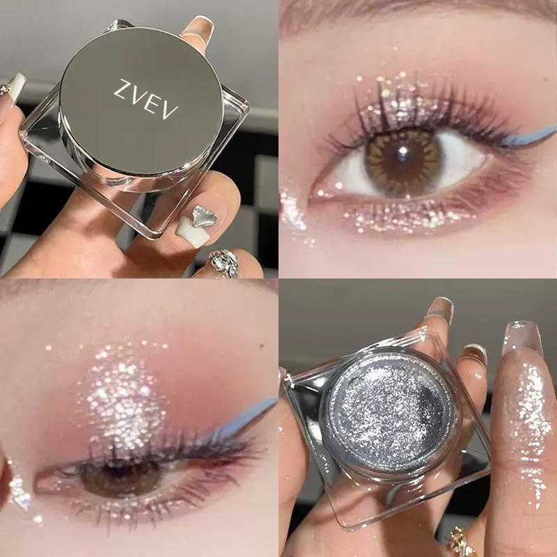 Diamant Glitters Oogschaduw Ogen Oplichten Make-up Waterdicht Shimmer Palet Monochrome Oogschaduw Gepigmenteerde Highlighter Cosmetica