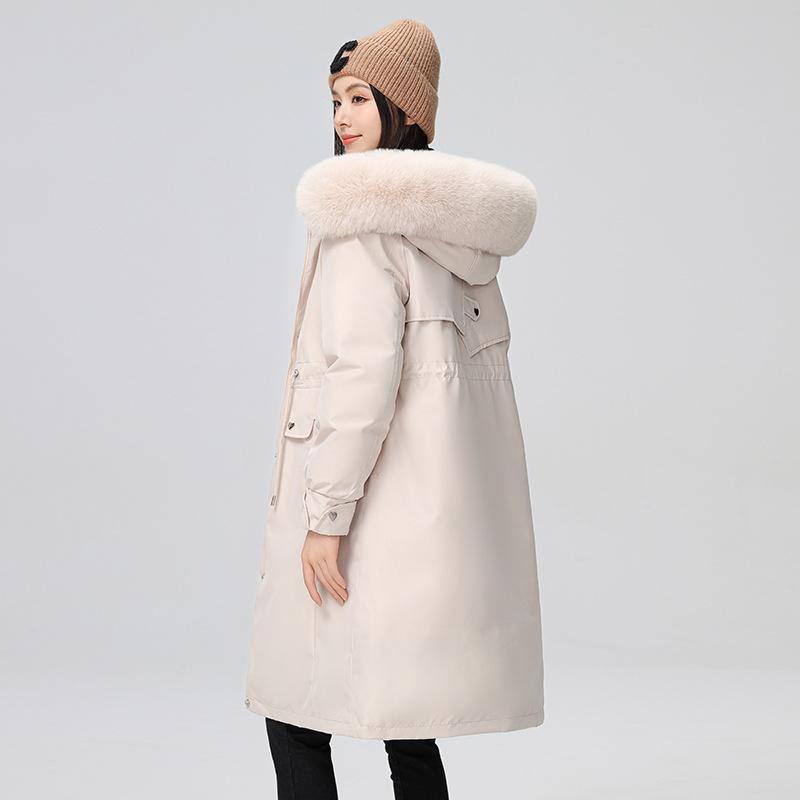 Ladies' Long Winter Thickened Pie Overcoming Coat