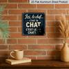2D Flat, 1pc, Vintage Metal Aluminum Sign, Decorative Plaques and Ornaments, Cat Sovereignty Declaration Theme, Playful Home Style, Suitable for