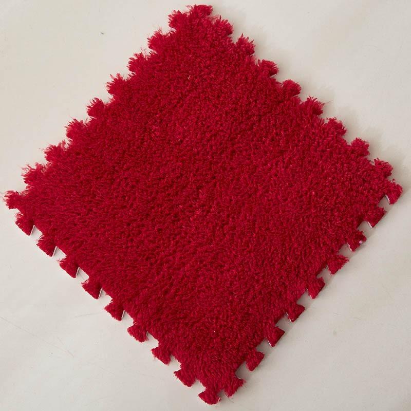 20pcs 30*30cm Living Room Bedroom Plush Carpet Soft Plush Baby Play Mat EVA Foam Plush Carpet Shockproof Pad Jigsaw Puzzle Mat