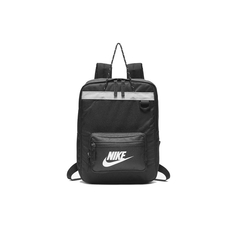 Nike Large Logo Sports Casual Polyester Backpack Unisex Backpack Black BA5927-010 Black