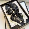 70x70cm Lightweight Cotton Silk Square Scarf With Boho Floral Print Breathable Neck Wrap Women