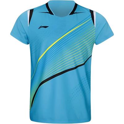 Li Ning Table Tennis Collection T Shirt Dolphin Blue Teenagers AAYW096-2