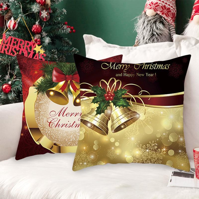 Christmas Cushion Cover Merry Christmas Decorations for Home 2026 Christmas Ornament Navidad Noel Xmas Gifts Happy New Year 2026
