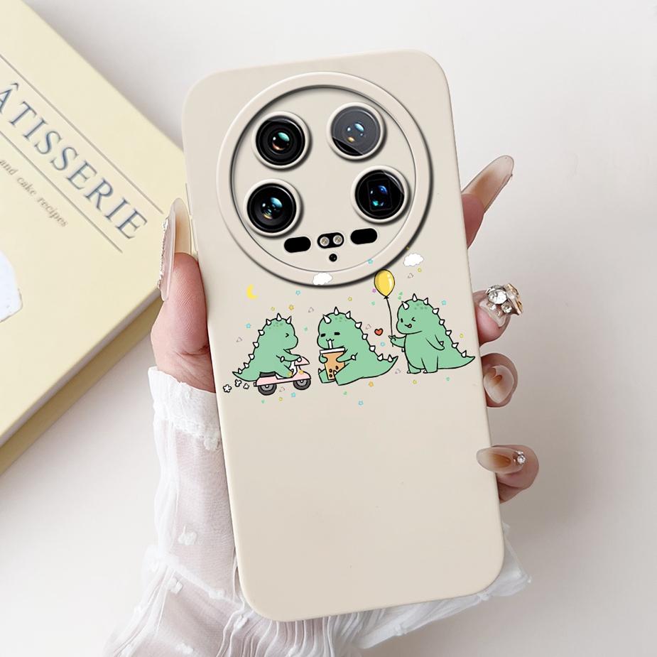 For Xiaomi 14 Ultra Case Cute Dinosaur Cartoon Cover Shockproof Phone Case For Xiaomi Mi 13 Ultra 13Ultra 14Ultra Soft TPU Shell