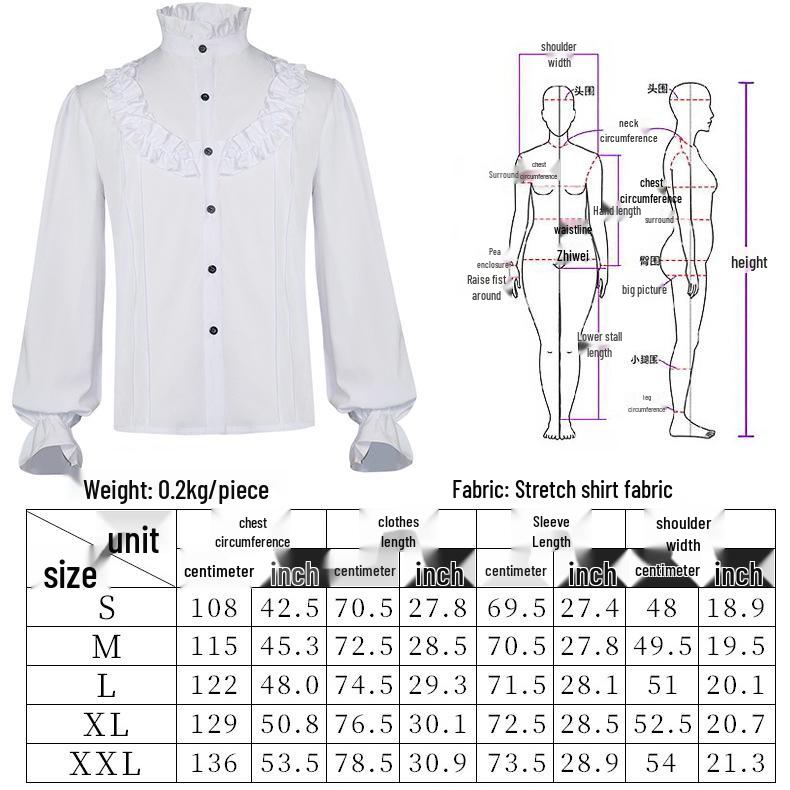 2021 European & American Men's Solid Color Steampunk Retro Stand Collar Coat