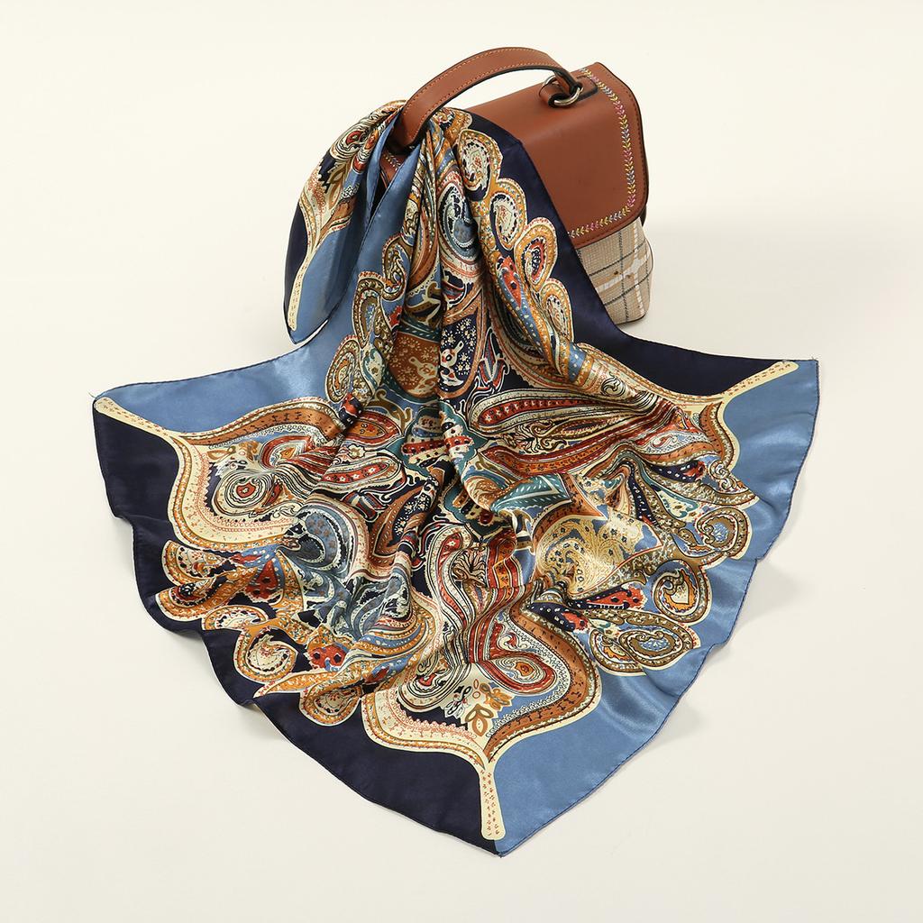 New Imitation Silk Versatile Square Scarf Decorative Commuter Career Scarf Women's Fashion Printed Scarf