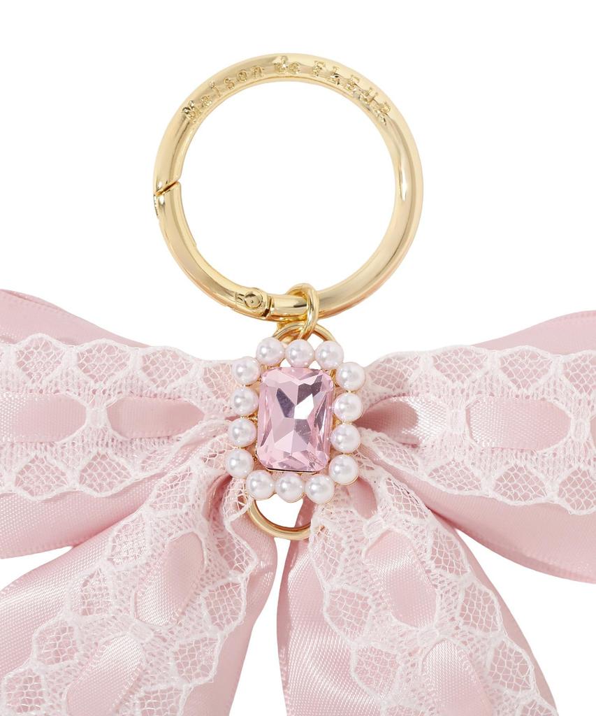 Maison de FLEUR Ladder Lace Pearl Bijou Ribbon Light Size 08001177900 Keyring, Pink, F, Charm,