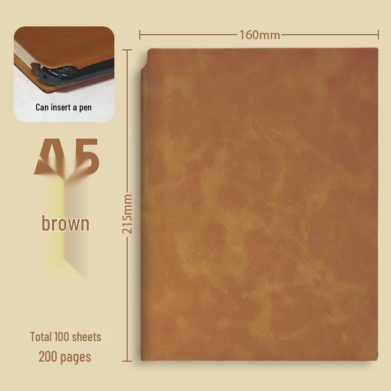 Stylish A5 Pen Holder Notebook – Customizable Business Meeting Notepad with Logo Printing Capability