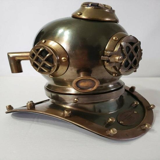 20.32 Cm Brass Sea Diving Helmet Desk Home Diving Helmet
